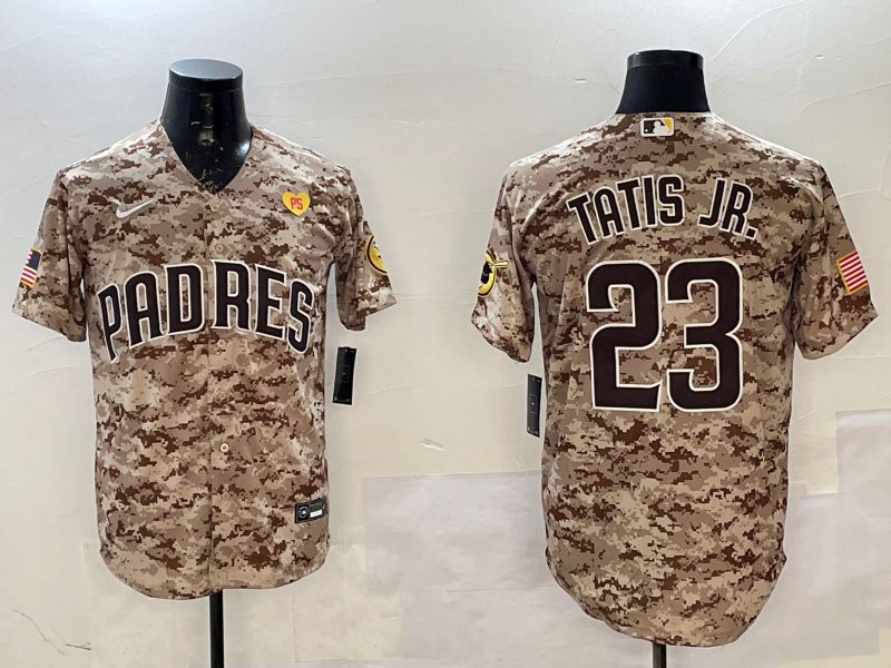 Men San Diego Padres #23 Tatis jr Camo Game 2025 Nike MLB Jersey style 5->san diego padres->MLB Jersey
